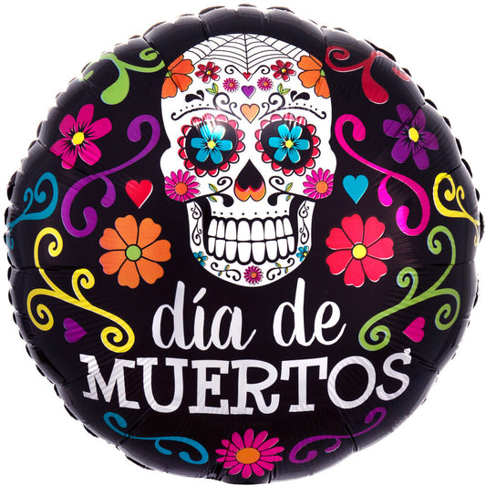 Globo Día de Muertos 18 pulgadas Helio