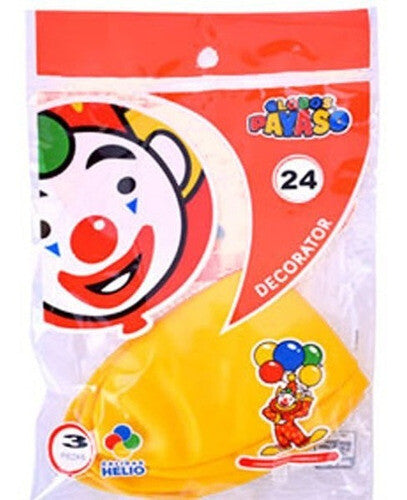 Globo Latex 24 pulgadas con 3 pzas