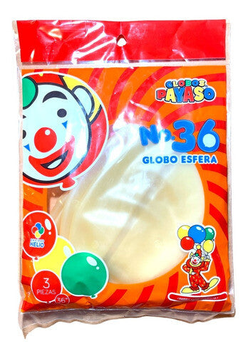 Globo Latex 3 pies 96 cm con 3 pzas