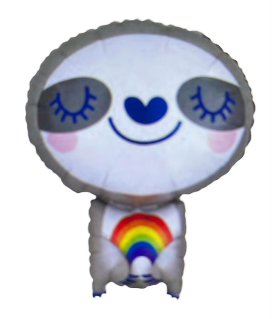 Globo sloth with rainbow 22 pulgadas Helio