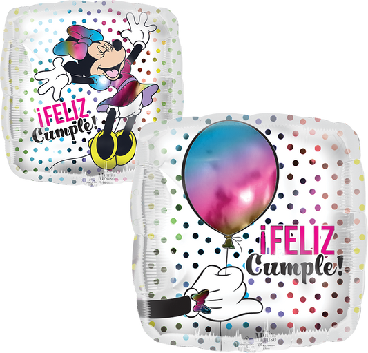 Minnie Feliz Cumple Glimmering Colour 18 pulgadas helio
