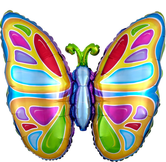 Globo Mariposa Multicolor Supershape Helio