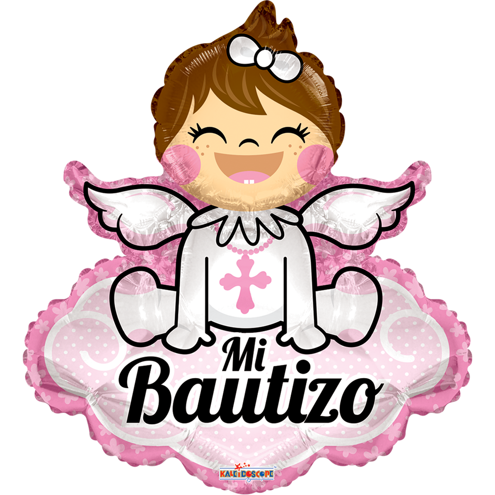Globo Mi Bautizo Angelita Con Nube Supershape Helio