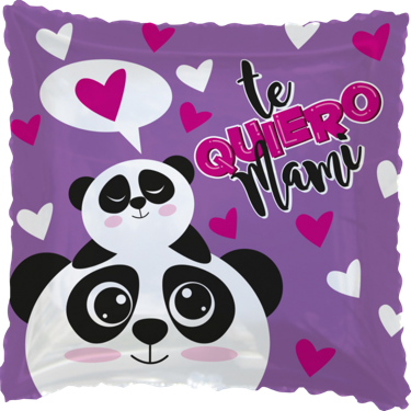 Globo Te quiero Mamá Panda 18 pulgadas Helio