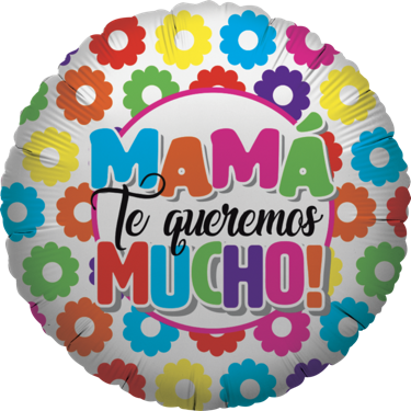 Globo Mama Te Queremos Mucho 18 pulgadas Helio