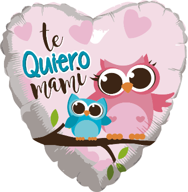 Globo Te Quiero Mami Buho 18 pulgadas Helio