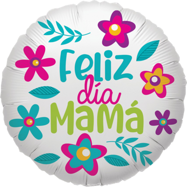 Globo Feliz Día Mamá 18 pulgadas Helio