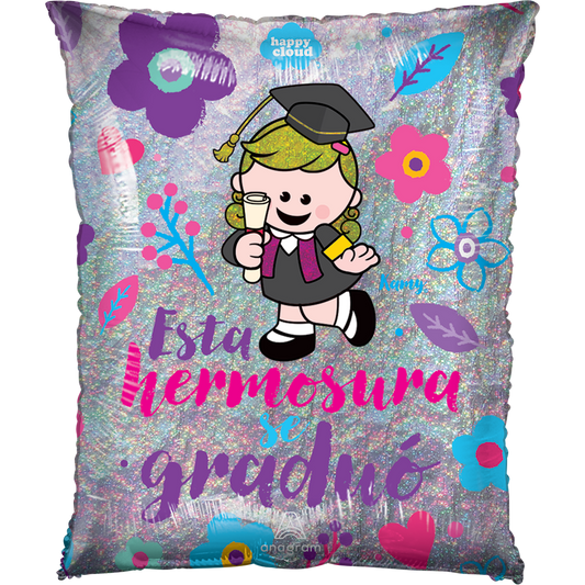 Esta hermosura se graduo 22 pulgadas