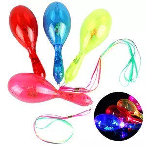 Maraca luz led fiesta batucada