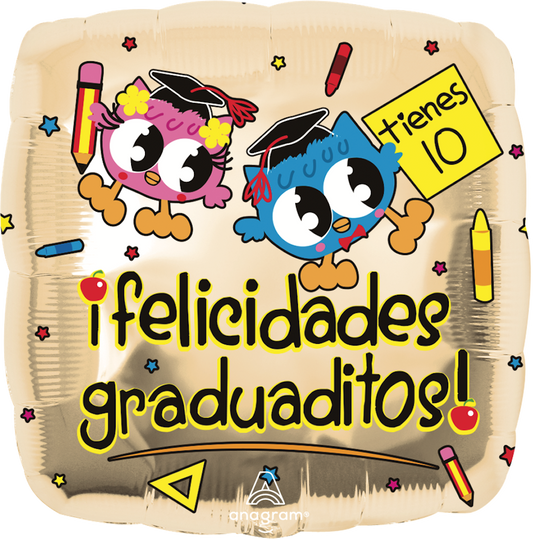 Felicidades Graduaditos 18 pulgadas Helio