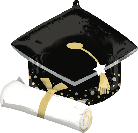Globo Birrete Graduacion Supershape Helio