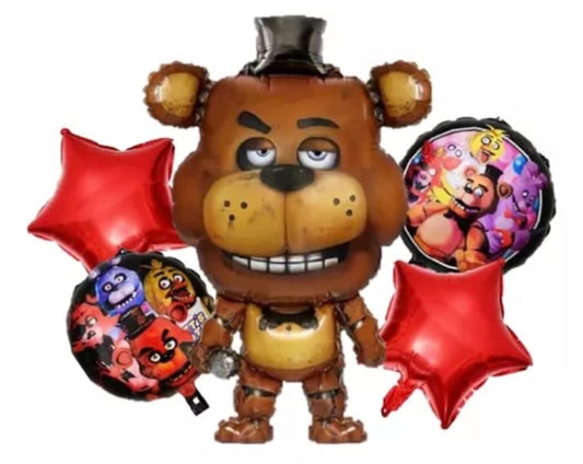 Kit de globos Five night at freddys 5 Pzas