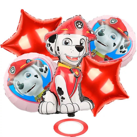 Kit de Globos 5 Pzas paw patrol marshall
