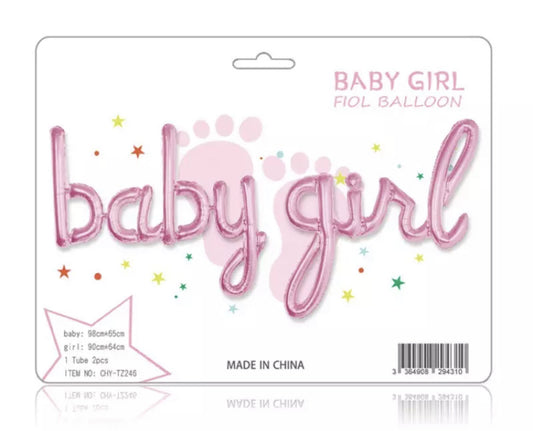 Letrero de Globos Baby Girl