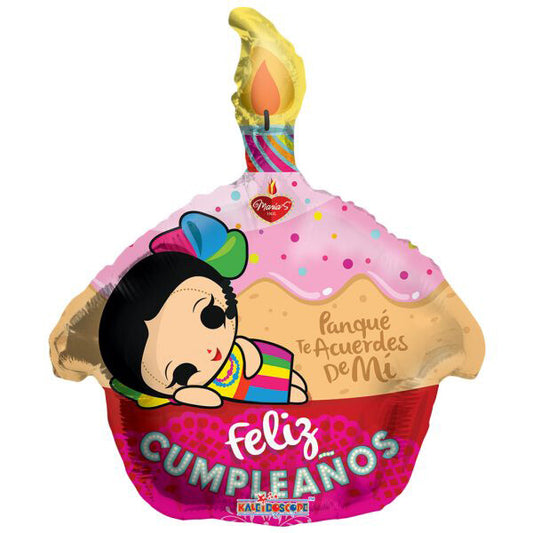 Globo cumpleaños Marias panquesito 18 pulgadas helio