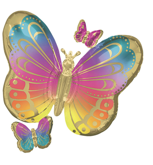 Mariposa Supershape Iridiscente helio