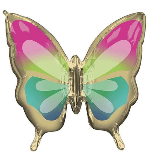 Globo Mariposa iridiscente Supershape Helio