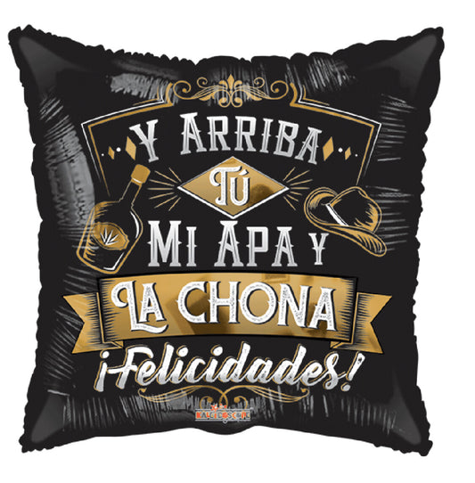 Y arriba mi apa felicidades