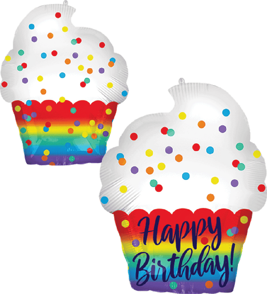 Globo Hbd Satin Cupcake 22 pulgadas helio