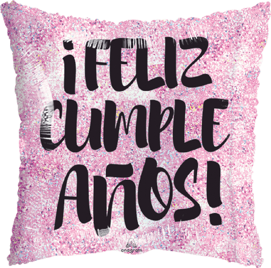 Feliz Cumpleaños Magia Rosa 18 pulgadas Helio