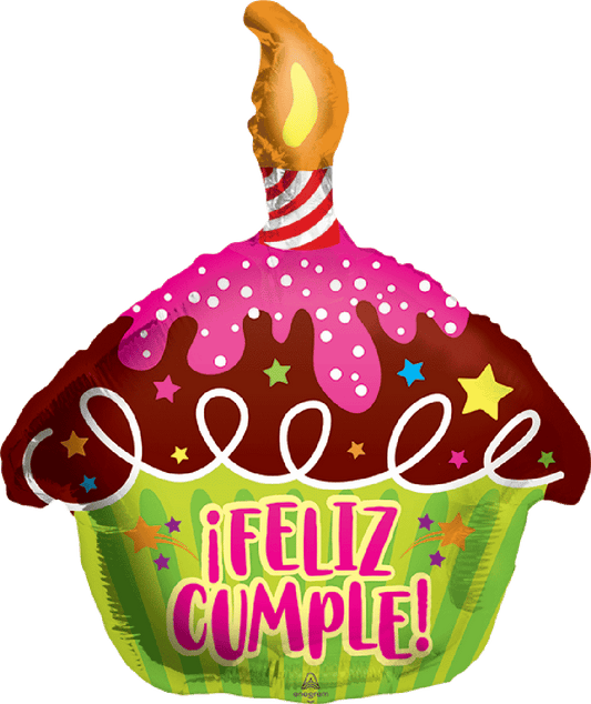 Globo Pastelito De Chocolate Cumpleaños 18 pulgadas helio