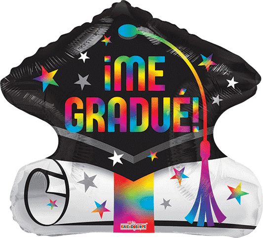 Me Gradué Diploma Y Birrete 22 pulgadas helio