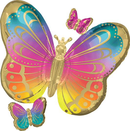 Globo Mariposa Primavera Colorful Butterflies Supershape Helio