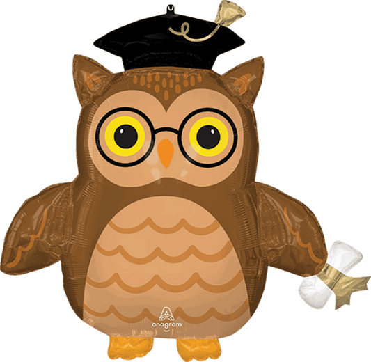 Globo Graduacion Graduate Wise Owl Supershape helio