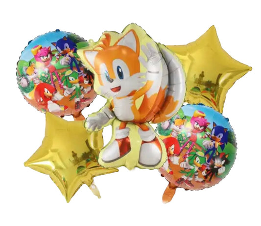 Kit de globos Miles Sonic 5 Pzas