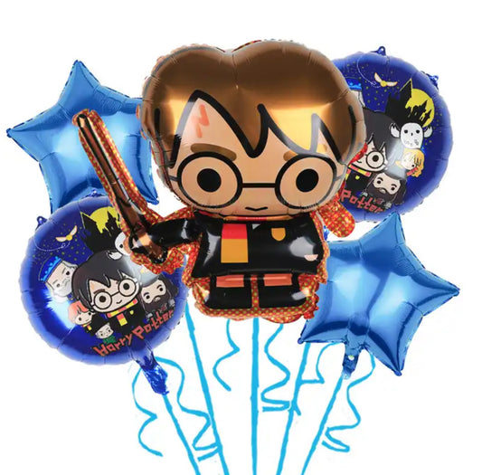 Kit de Cumpleaños Globos Harry Potter económico 5 Pzas