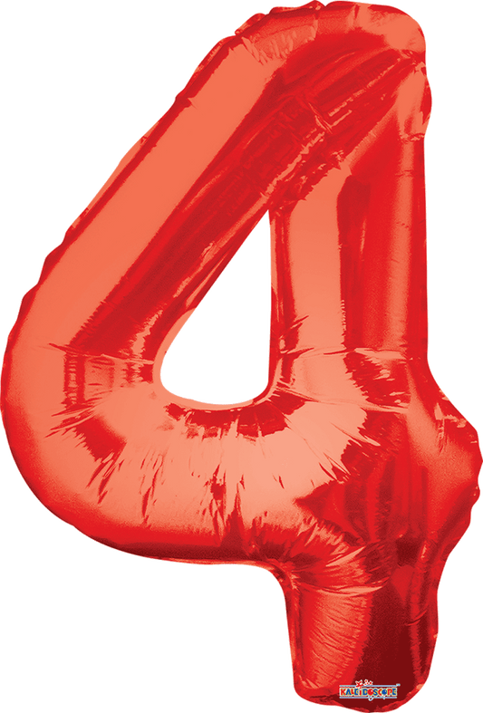 Globo Numeros 34 pulgadas Color Rojo Anagram