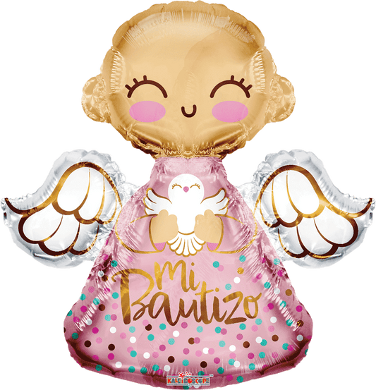 Mi Bautizo Angel Rosa Shape