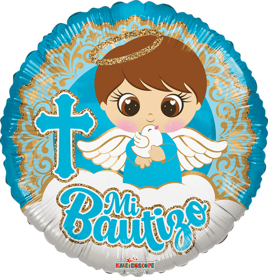 MI BAUTIZO ANGEL EN NUBE AZUL 18 pulgadas helio