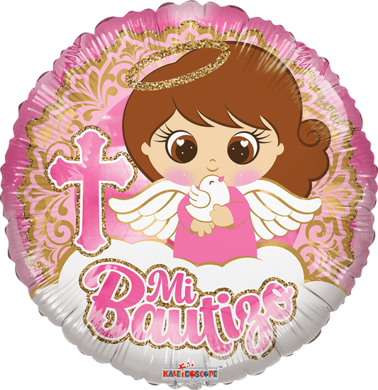 MI BAUTIZO ANGEL EN NUBE ROSA