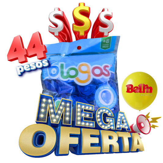 Bolsa Globo Latex 9 pulgadas con 100 pzas